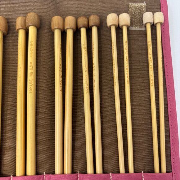 Clover Takumi Knitting Needle Set with Clover Rolling Needle Organizer - Picture 5 of 7